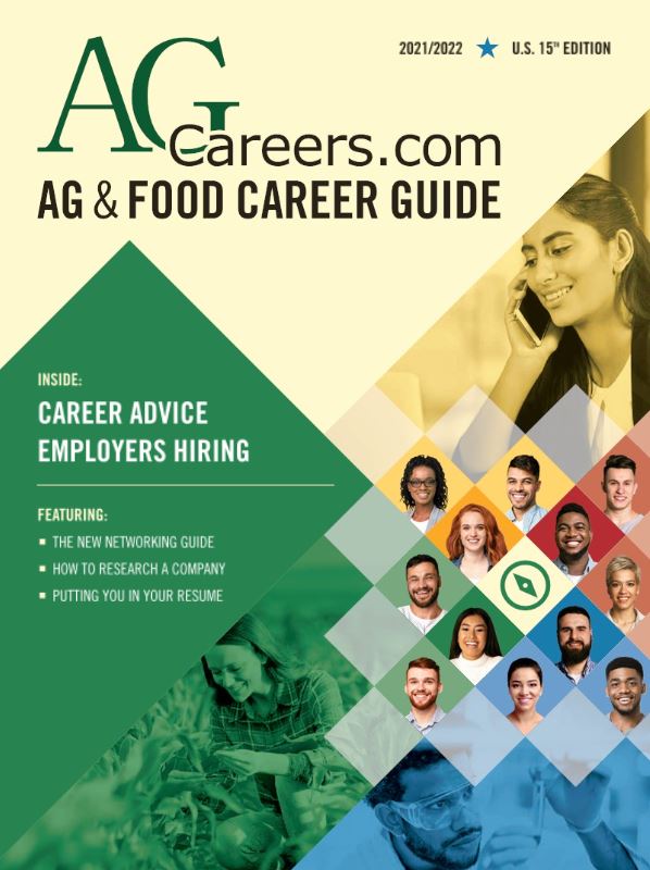 Image of cover page of the 2021-2022 AgCareers.com Career Guide