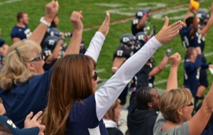 The crowd shows their support during the game vs. Montana Tech