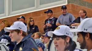 Alumni take in the game at Community Stadium