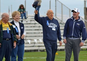 Alumni Award recipients Jim Lundy, Nellie Bogue-Hibbert & Fred Hill with Rob Cashell