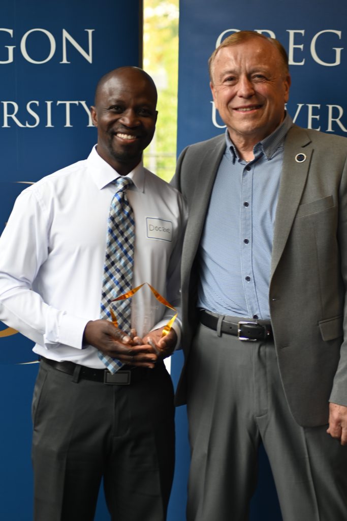 Doctor Abio Ayeliya with President Richard Chaves