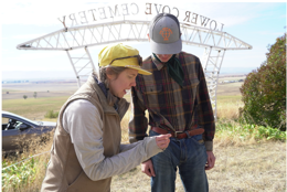 Students working in the field at the Lower Cove Cemetery