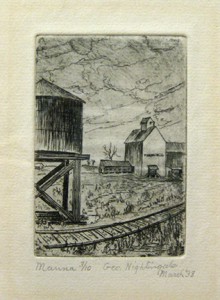 George Nightingale, "Manna," etching, 1938