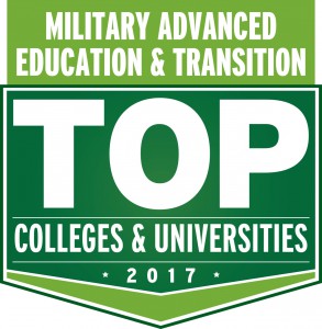 Graphic of EOU Award Top colleges and universities 2017, Military advanced education and transition