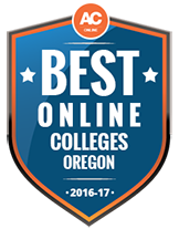 Graphic of EOU Award Best Online Colleges Oregon