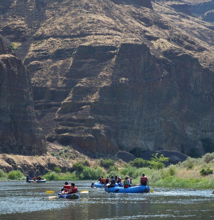 John Day River Float - Students in boats