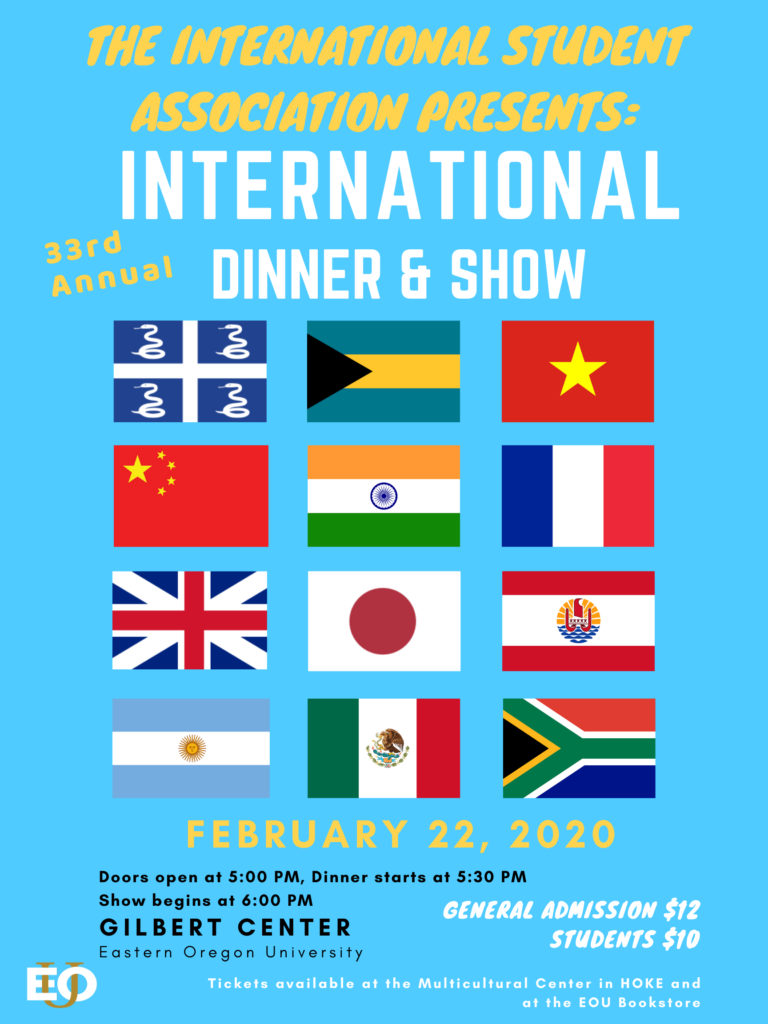 International Student Association 2020 Dinner & Show Poster