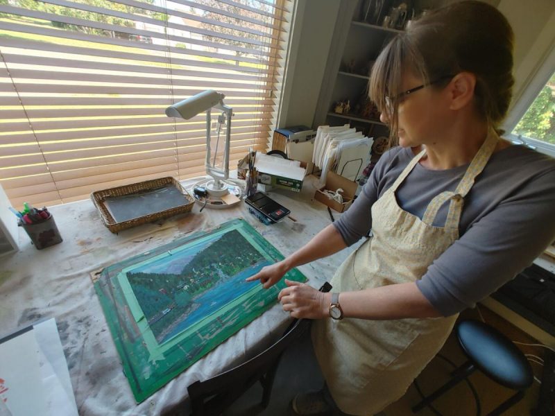 Joan Gilbert in her studio