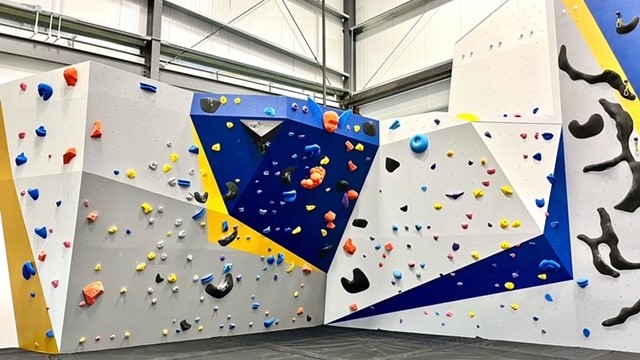 Bouldering Wall in the EOU Climbing Center