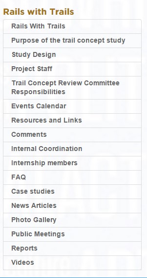 menu rails with trails snap