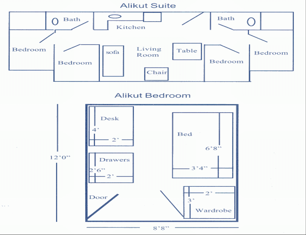 Alikut Hall suite floorplan
