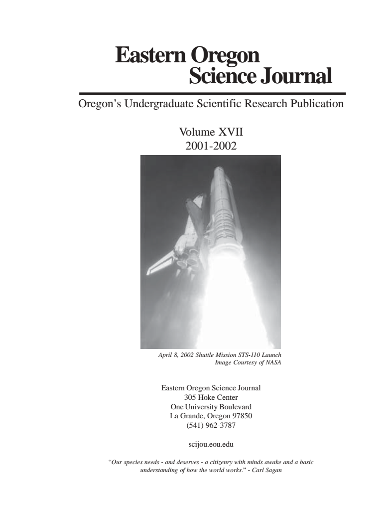EOU Science Journal 2001-2002