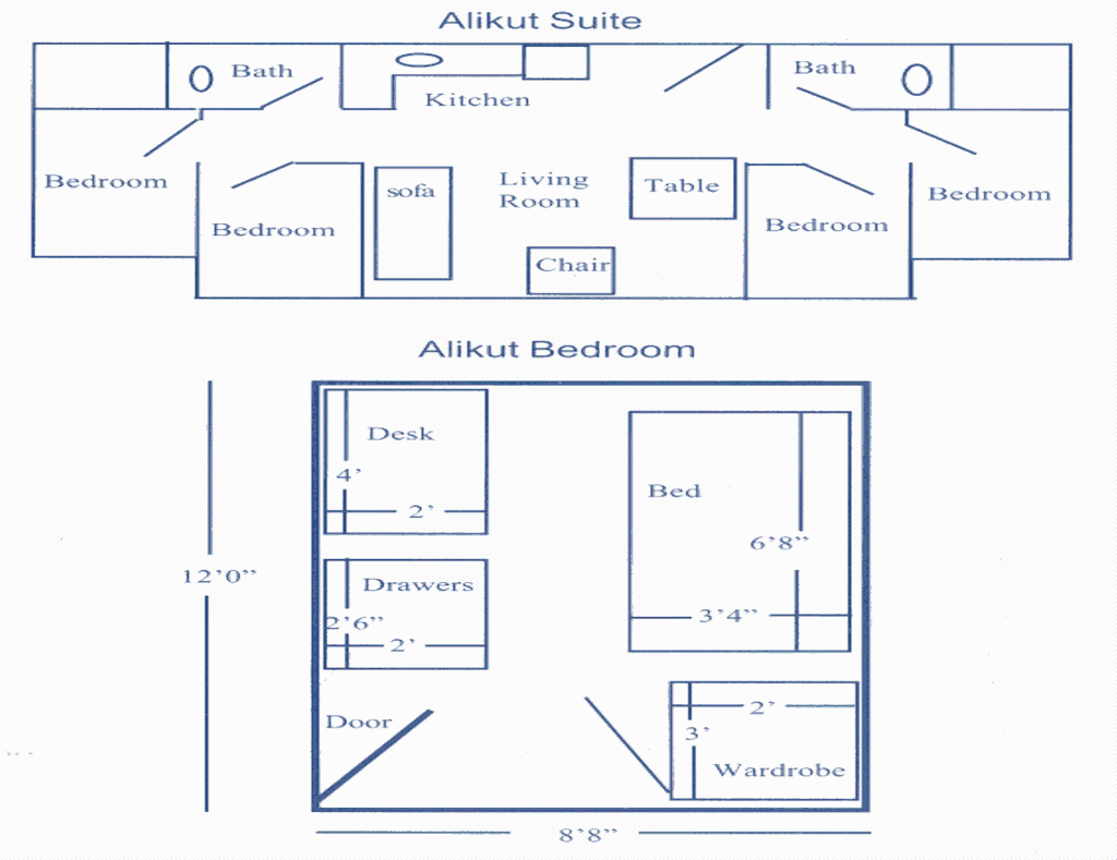 Alikut Hall suite floorplan
