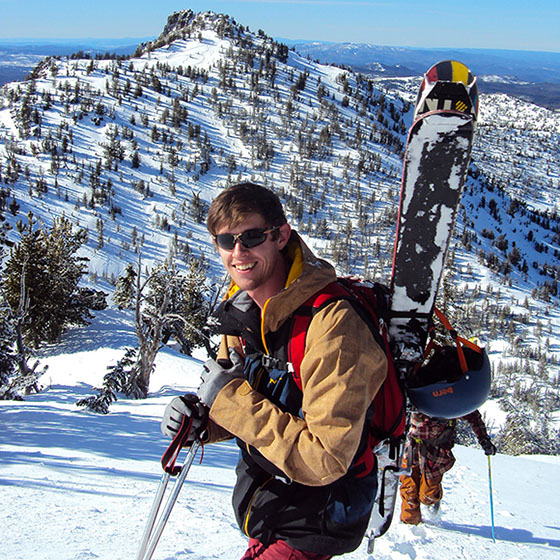 Photo by Michael Hatch / EOU student Nathan Baeth on Angell Peak in the Elkhorns.