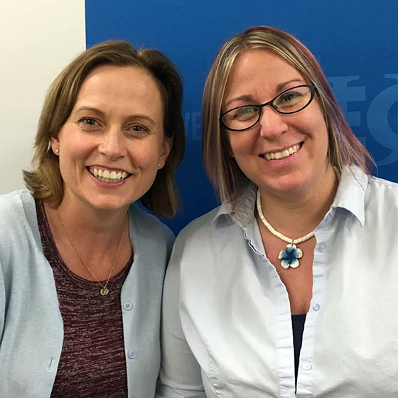 Ronda Fritz, left, and Rae Ette Newman are both assistant professors in EOU's College of Education.