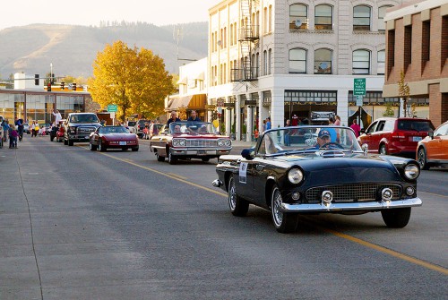 EOU file photo / Vintage cars are a highlight of the Homecoming parade through downtown.