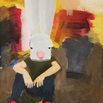Best of Show 9th Grade: Zac Johnston (Union High School) for his painting "Blur Bunny."