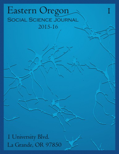 Eastern Oregon Social Science Journal Cover 2016