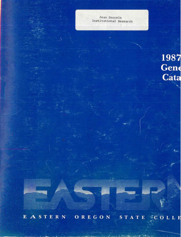 Eastern Oregon University 1987-1989 Academic Catalog