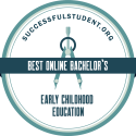 Graphic of EOU Award Succesfulstudent.org Best online bachelor's in Early Childhood Education
