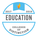Graphic of EOU Award Colleges of Distinction 2017-2018, Education degrees