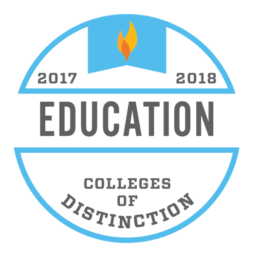 Graphic of EOU Award Colleges of Distinction 2017-2018, Education degrees