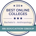 Graphic of EOU Award 2019 Best online colleges, bachelor's in anthropology