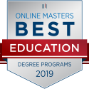 Graphic of EOU Award Online master's best education degree programs 2019