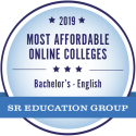 Graphic of EOU Award 2019 Most affordable online colleges, bachelor's in english