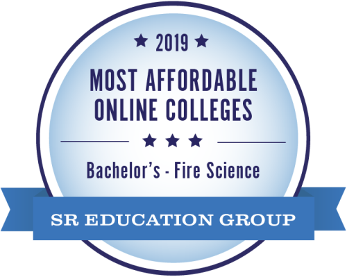 Graphic of EOU Award 2019 Most affordable online colleges, Bachelor's in Fire science