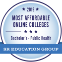 Graphic of EOU Award 2019 most afffordable online colleges, Bachelor's in public health