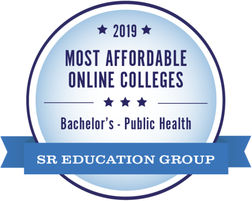 Graphic of EOU Award 2019 most afffordable online colleges, Bachelor's in public health