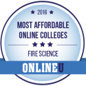 Graphic of EOU Award 2016 most affordable online colleges fire science