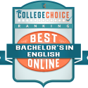 Graphic of EOU Award college choice ranking best bahcelor's in english online