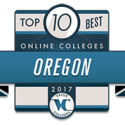 Graphic of EOU Award top ten best online colleges oregon 2017
