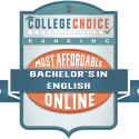 Graphic of EOU Award college choice most affordable bachelor's in enlish online