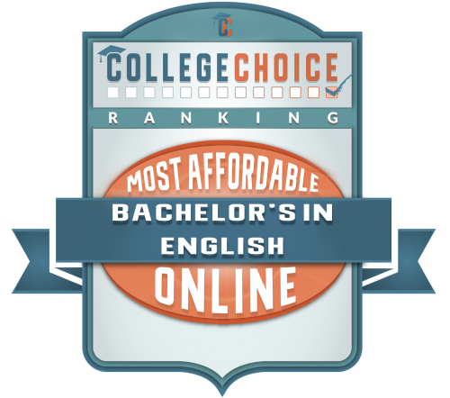 Graphic of EOU Award college choice most affordable bachelor's in enlish online