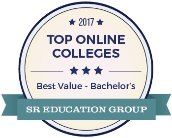Graphic of EOU Award 2017 top online colleges best value -bachelor's