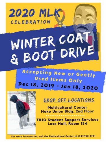 Coat & Boot Drive poster MLK Day 2020