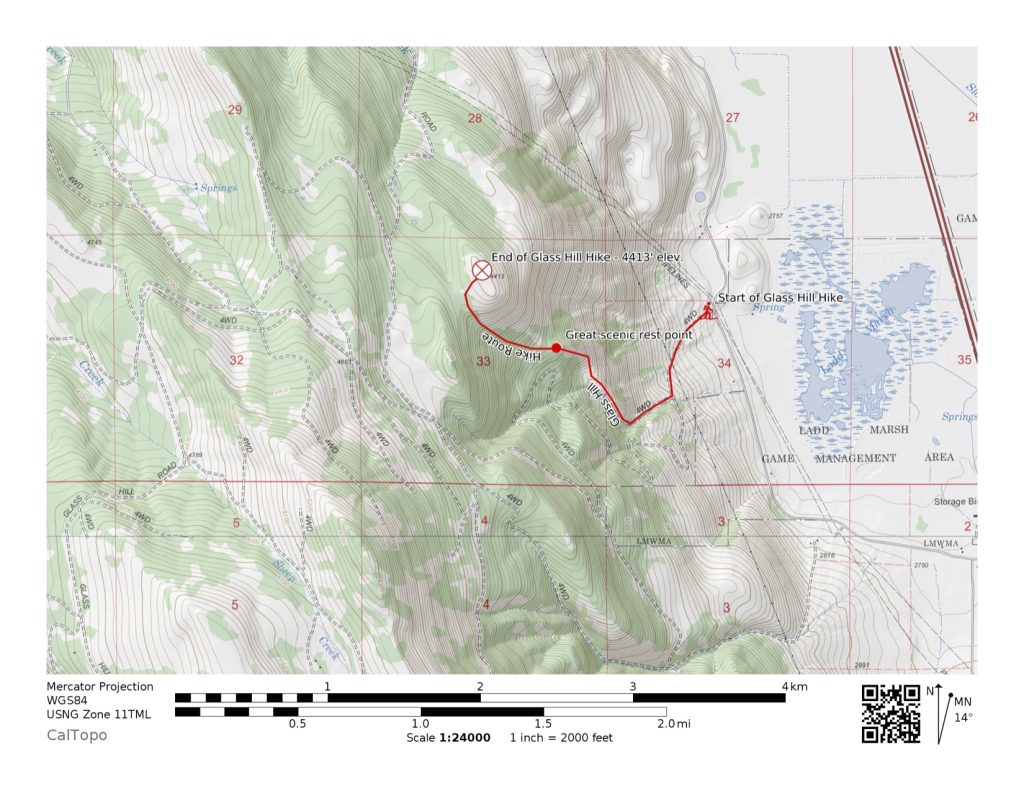 Map of Glass Hill area.