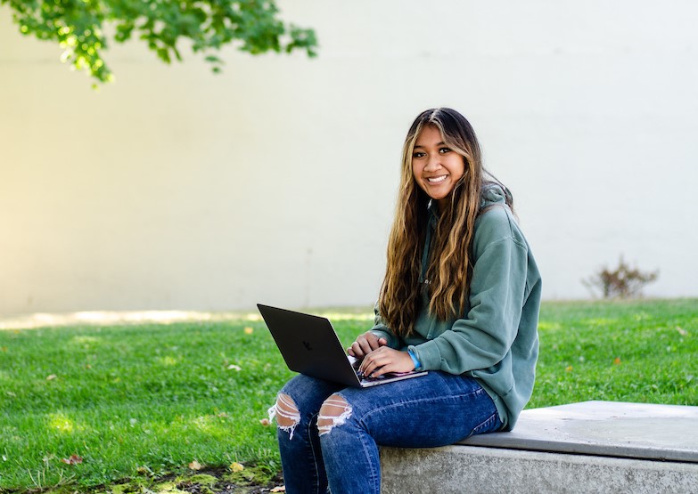 student on laptop