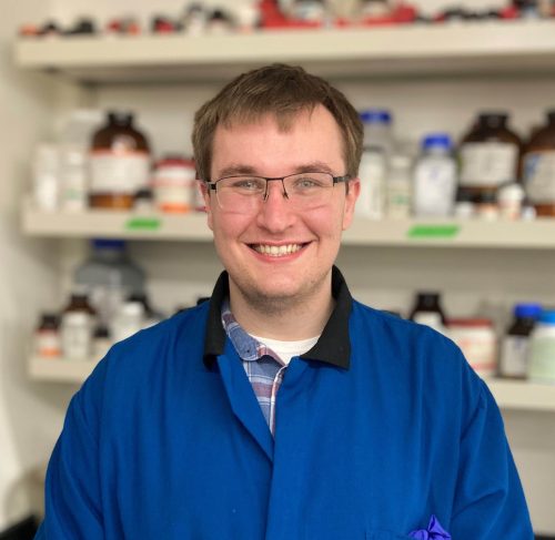 Jeremy Bard in the lab