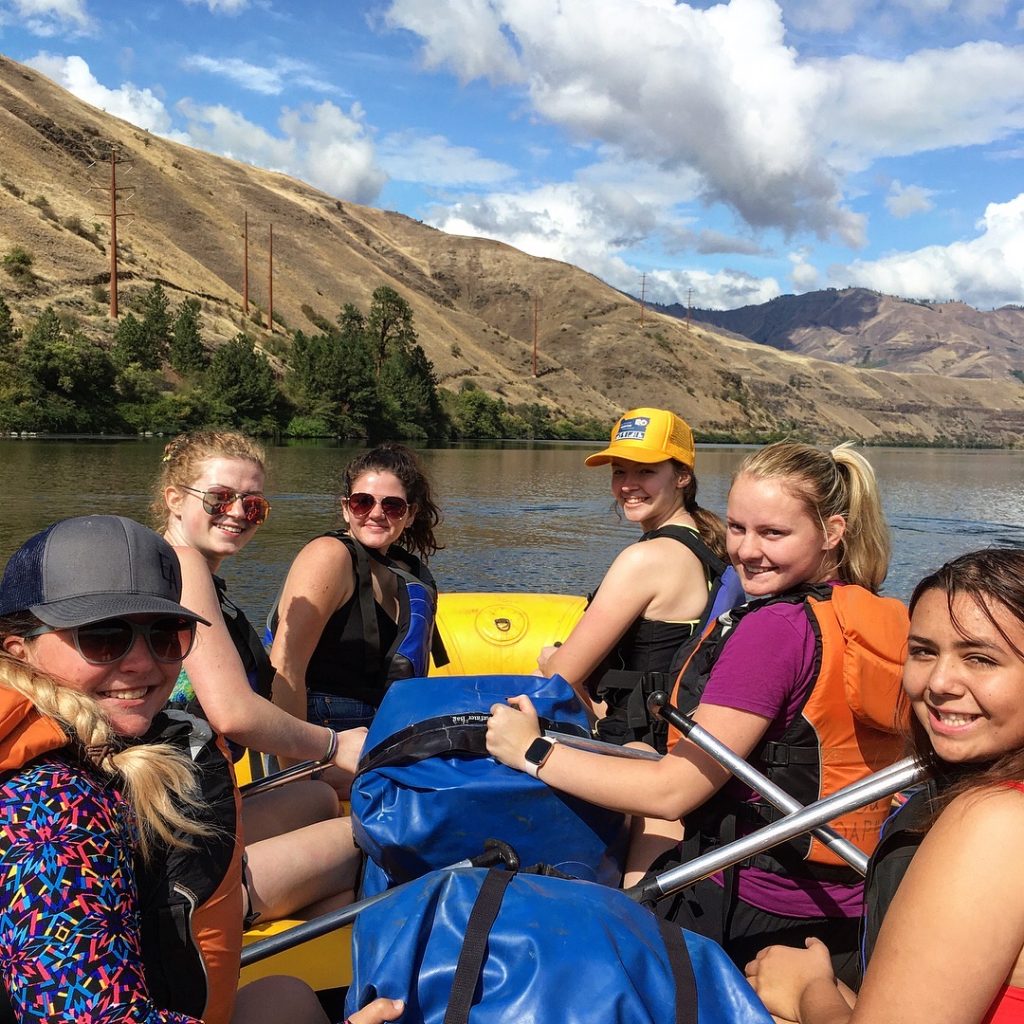 EOU students rafting on the Snake River just hours away from campus.