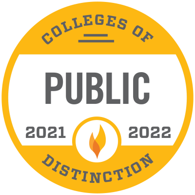 Public Colleges of Distinction 2021-2022 Badge