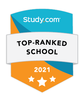study.com top-ranked school 2021 badge