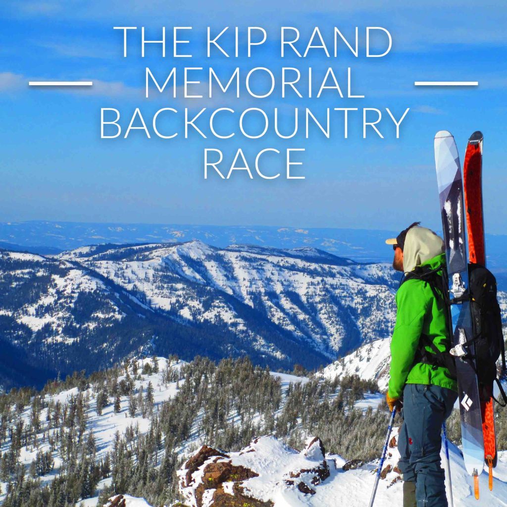 Poster promoting the Kip Rand Memorial Backcountry Race as part of the annual Eastern Oregon Backcountry Festival.