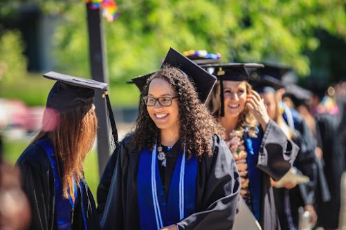 EOU students at commencement 2020
