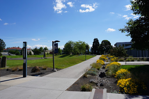 Eastern Oregon University campus during the spring time.