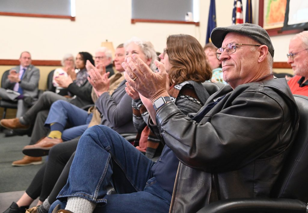 EOU Faculty and Staff in attendance at the Special Meeting of the Board of Trustees, May 9, 2023