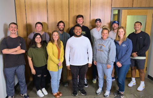 The second class of the Oregon Rural Teacher Corps met this past Saturday on the Eastern Oregon University campus in La Grande. Pictured left to right are in front; Scott Wardwell, Karina Diaz Lara, Nicole Ryan, Daniel Puerta, Janea Young, and Logan Nedrow. In back, BoDean Tayer, Killian Sump, Garrett Beckman, Micah Grogan, Kaleb Rainsberry, and Ollie Baker. Not pictured is Lonnie Slapinski.